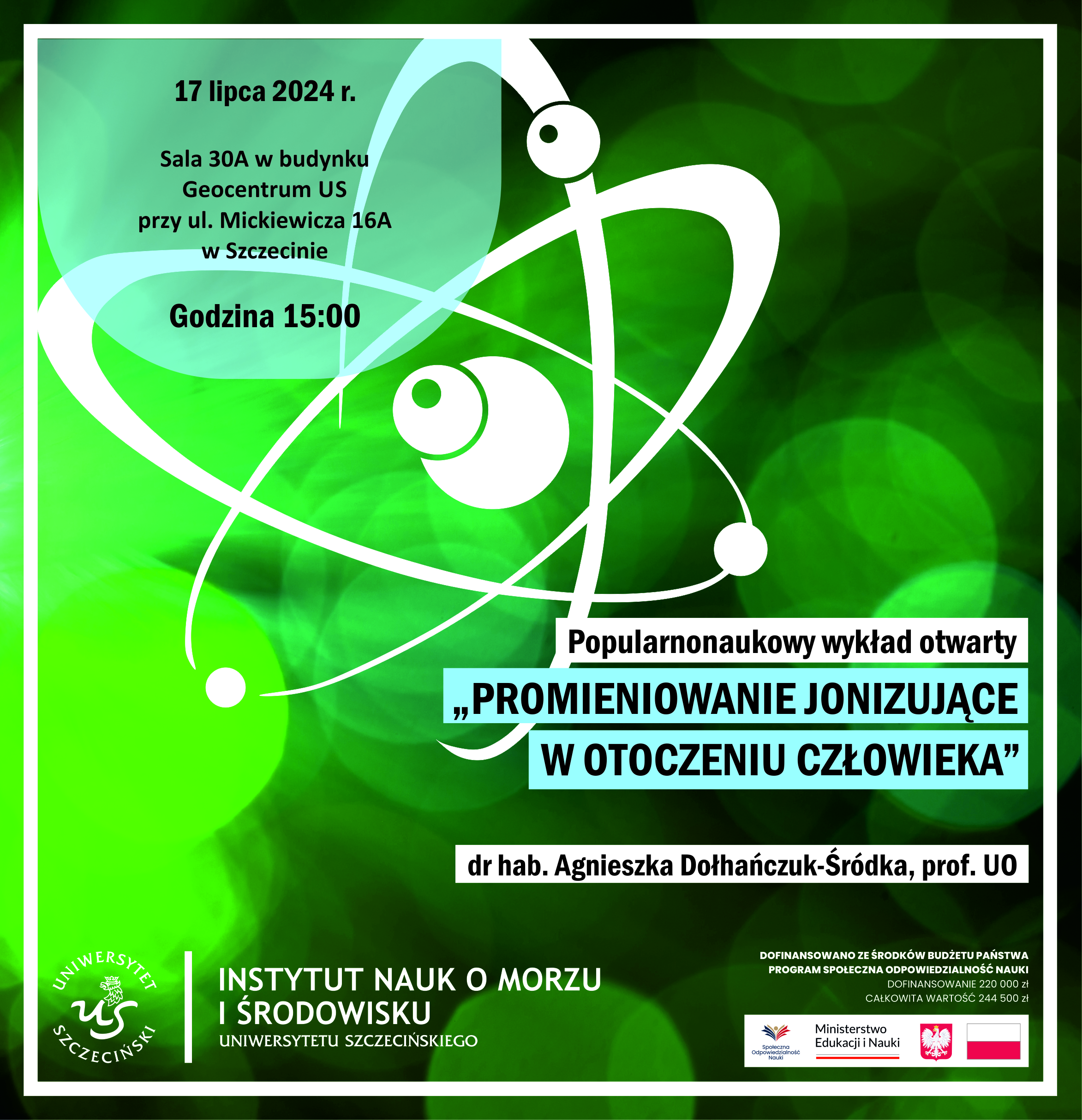 Wykład otwarty “Promieniowanie jonizujące w otoczeniu człowieka”