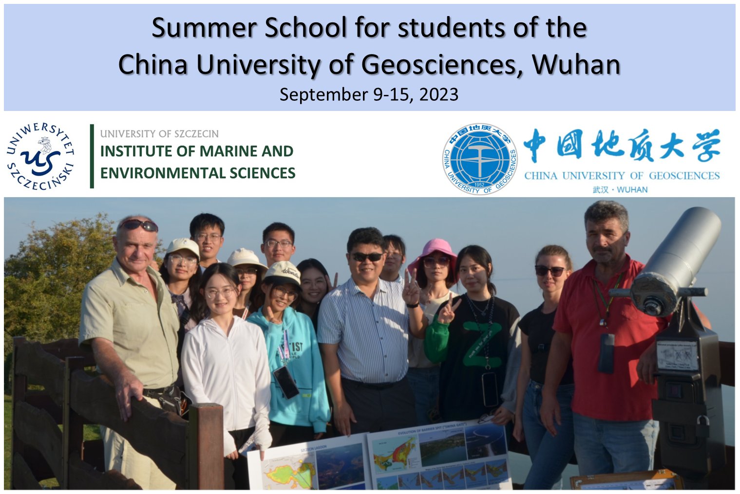 „Szkoła Letnia” dla studentów z China University of Geosciences w Wuhan (中国地质大学 武汉)