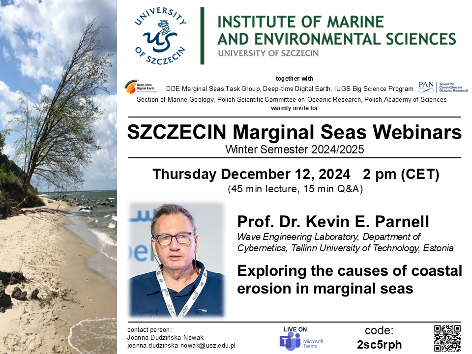 Kolejne spotkanie naukowe z cyklu Szczecin Marginal Seas Webinars