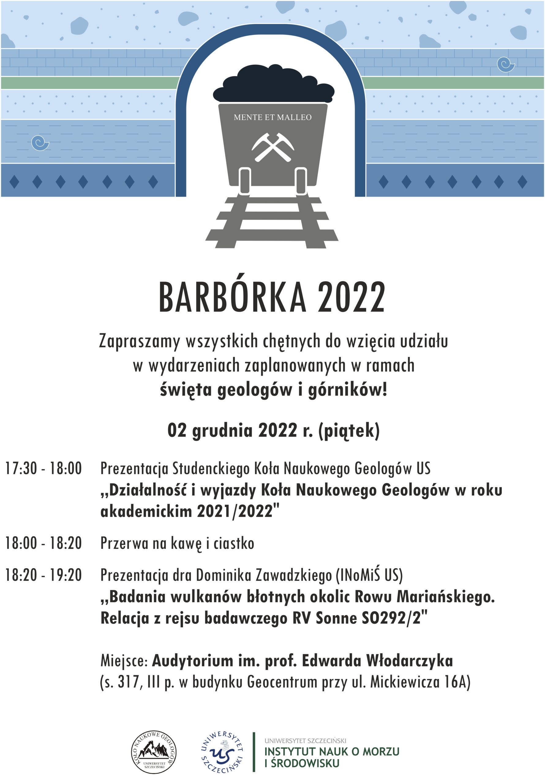 Barbórka 2022 – święto górników i geologów na Uniwersytecie Szczecińskim