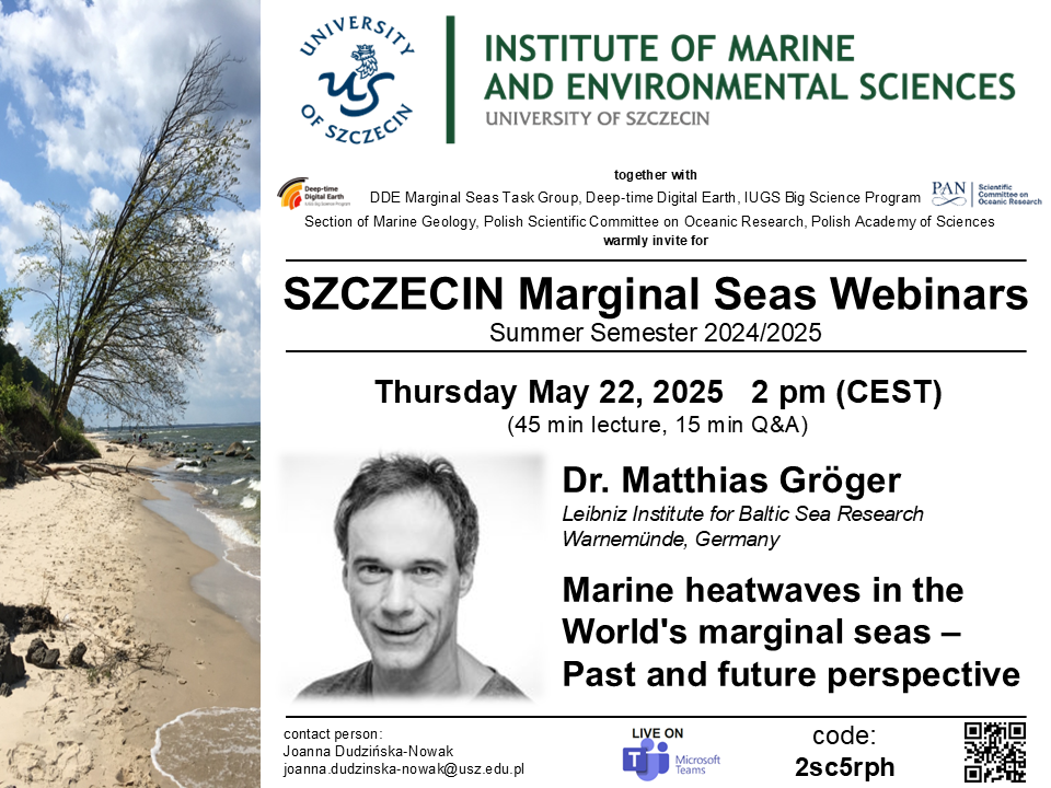 Zaproszenie na prezentację w ramach cyklu Szczecin Marginal Seas Webinars